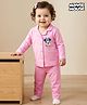 Babyoye Disney Single Jersey Knit Full Sleeves Night Suit With Minnie Mouse Graphics - Pink