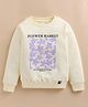 giniekids Cotton Blend Knit Full Sleeves Sparkle Text Printed Light Winter Sweatshirt - Yellow