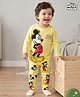 Babyoye Disney Single Jersey Knit Full Sleeves Night Suit With Mickey Mouse Graphics - Yellow