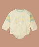 My Milestones 100% Cotton Knit Full Sleeves Castle  Printed Onesie  - Ecru