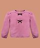 My Milestones 100% Cotton Knit Full Sleeves Bow & Lace Embellished Top - Mary Rose