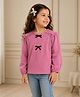 My Milestones 100% Cotton Knit Full Sleeves Bow & Lace Embellished Top - Mary Rose