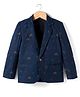 Rikidoos Full Sleeve Bicycle & Sun Printed Blazer - Navy Blue