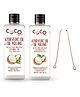 Coco Crush Copper Tongue Cleaner & Ayurvedic Coconut Oil Pulling Oils - Tea Tree; Peppermint Clove Flavour (2x50ml) | Natural Oral Detox & Fresh Breath | 100% Pure