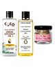 Coco Crush Natural Rose Face Mask, 15g; Deep Cleaning Face Oil, 200ml; Virgin Coconut Oil, 200ml for Glowing Skin