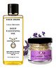 Coco Crush Natural Lavender Face Mask, 15g; Deep Cleaning Face Oil, 100ml; for Calm, Clean & Refreshed Skin