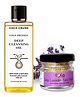 Coco Crush Natural Lavender Face Mask, 15g; Deep Cleaning Face Oil, 100ml; for Calm, Clean & Refreshed Skin
