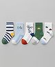 SYGA 5 Pairs Cotton Giraffe and Car Print Socks - Multi Colour