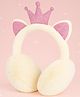 SYGA Winter Earmuffs with Crown & Ear Design, Plush, Warm & Cozy for Kids, Adult (Off-White) - Diameter 17 cm