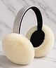 SYGA Winter Plush Earmuffs with Rhinestone Headband, Warm Cozy Ear Protection for Women & Girls (White) - Diameter 14 cm