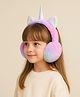 SYGA Unicorn Plush Earmuffs with Horn & Ear Design, Soft Warm & Cozy for Kids Girls (Blue Purple) - Diameter 19 cm