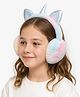 SYGA Unicorn Plush Earmuffs with Horn & Ear Design, Soft Warm & Cozy for Kids Girls (Multicolor) - Diameter 19 cm