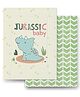 Tidy Sleep Changing Mat Jurassic Dino Boy Print Pack Of 2 - Multicolour