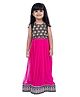 Twisha Woven Sleeveless Floral Swirl Embroidered Sequin Embellished Gown - Black & Pink