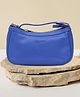 Calvadoss Women's Blue Textured Leather Structured Shoulder Bag