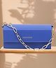 Calvadoss Women's Blue Leather Structured Handheld Bag