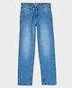 Pepe Jeans Knit Full Length Mid Rise Solid Color Jeans - Blue