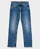 Pepe Jeans Cotton Elastane Knit Full Length Mid Rise Solid Color Jeans - Blue