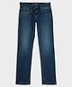 Pepe Jeans Knit Full Length Mid Rise Solid Color Jeans - Blue