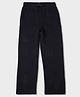 Pepe Jeans Knit Full Length Solid Colour Joggers With Text Pattern - Black