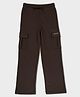 Pepe Jeans Knit Full Length  Solid Color Mid Rise Cargo Joggers With Pockets - Brown