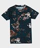 Pepe Jeans Cotton Knit Half Sleeves Printed T-Shirt - Black