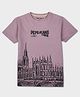 Pepe Jeans 100% Cotton Knit Half Sleeves Round Neck T-Shirt with Photographic Brand Logo Text Print - Purple