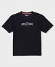 Pepe Jeans 100% Cotton Knit Half Sleeves Round Neck T-Shirt with Born to Ride & Brand Logo Text Print - Navy Blue