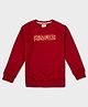 Pepe Jeans Cotton Knit Full Sleeves Sweatshirt With Brand Print - Red