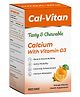 West Coast Cal-Vitan Calcium + Vitamin D3 Chewable Tablets | Orange flavour | Calcium 500mg + Vitamin D3 500 IU |