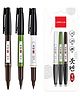 Lineplus Graphic Brush Pen Black 3Pc Set (Small, Medium &Large)