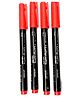 Lineplus Calligraphy Pen Set Of 4 - Red