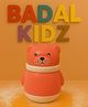 Badal Kidz Portable Adorable Animal  Baby Powder Puff with Built-in Storage - Gentle Skin Care for Newborn Face & Body- Pink
