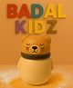 Badal Kidz Portable Adorable Animal  Baby Powder Puff with Built-in Storage - Gentle Skin Care for Newborn Face & Body- Brown