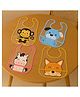 Badal Kidz Baby Plastic Waterproof With Pocket Animal Print Bib (Pack of 4)- Multicolor