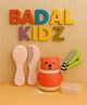 Badal Kidz Grooming Set Baby Combo| Hair Brush Comb, 1 Portable Powder Puff & A Nail Cutter- Pink, Pink & Green