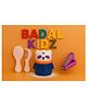 Badal Kidz Grooming Set Baby Combo| Hair Brush Comb, 1 Portable Powder Puff & A Nail Cutter- Pink, Dark Blue & Purple