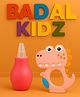 Badal Kidz Baby Nose Sucker & Baby Teether Combo | Safe Nasal Aspirator BPA-Free Teething Toy for Newborns & Infants- Pink & Pink
