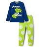 Pine Kids Single Jersey Knit Full Sleeves Night Suit With Hulk Graphics - Navy Blue & Green