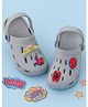 Yellow Bee Marvel Featuring Spiderman  Applique Detailed Perforated Clogs - Grey