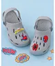 Yellow Bee Marvel Featuring Spiderman  Applique Detailed Perforated Clogs - Grey