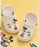 Yellow Bee Disney Featuring Mickey Mouse & Friends Applique Detailed Perforated Clogs  - White