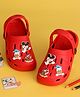 Yellow Bee Disney Featuring Mickey Mouse & Friends Applique Detailed Perforated Clogs - Red