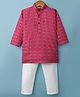 Ridokidz Full Sleeves Abstract Printed Kurta Pyjama Set - Rani