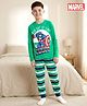 Pine Kids Marvel Single Jersey Knit Full Sleeves Night Suit with Captain America Graphic & Stripes - Green