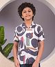 CRIMSOUNE CLUB Cotton Woven Half Sleeves Abstract Printed Shirt - Multi Colour