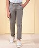 CRIMSOUNE CLUB Cotton Woven Solid Trousers - Grey