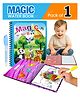 Magic Water Drawing Book for Kids Reusable Coloring Book with Water Pen Activity Book 10 Pages Educational Toy for Toddlers Boys and Girls - (Pack of 1)