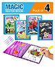 Magic Water Drawing Book for Kids Reusable Coloring Book with Water Pen Activity Book 10 Pages Educational Toy for Toddlers Boys and Girls - (Pack of 4)
