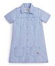 Knit N Knot Denim Woven Half Sleeves Solid Shirt Style Dress  - Light Blue